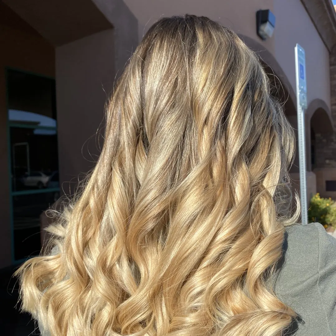 Blonde curls and styling by Ash-Tree Beauty Salon Summerlin